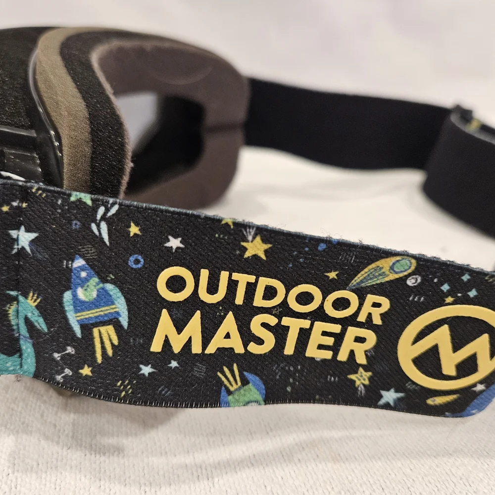 Outdoor Master Kids Ski Goggles Adjustable Mirrored Dinosaur & Space Themes (2)